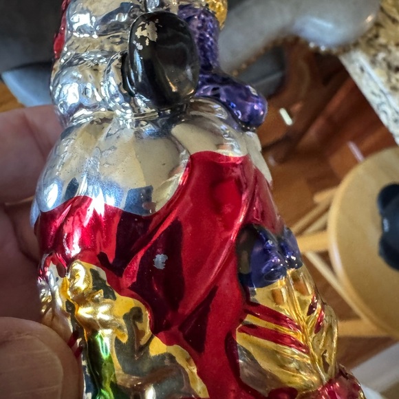 Vintage Mercury Glass Christmas Bell 6" Shiney, Colorful, China Set of 3 - Picture 5 of 16